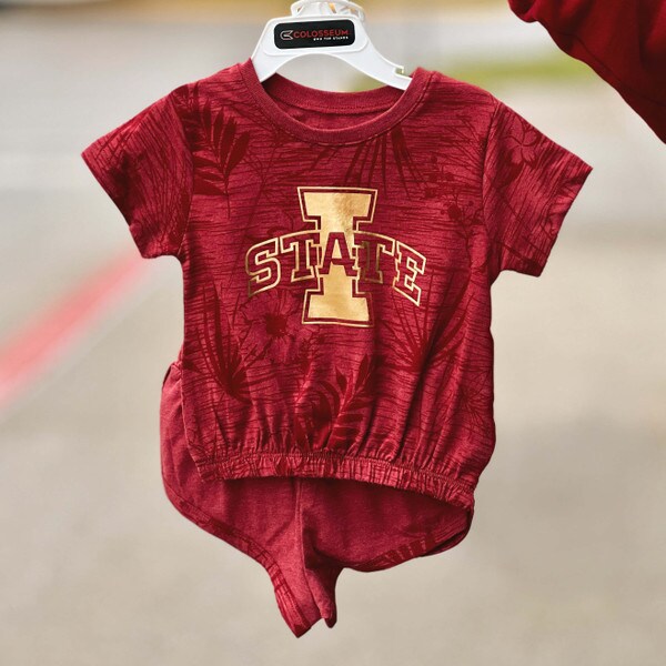 Colosseum Toddler Girl's I-State Cyclones Cardinal Fern T-Shirt and Shorts Set